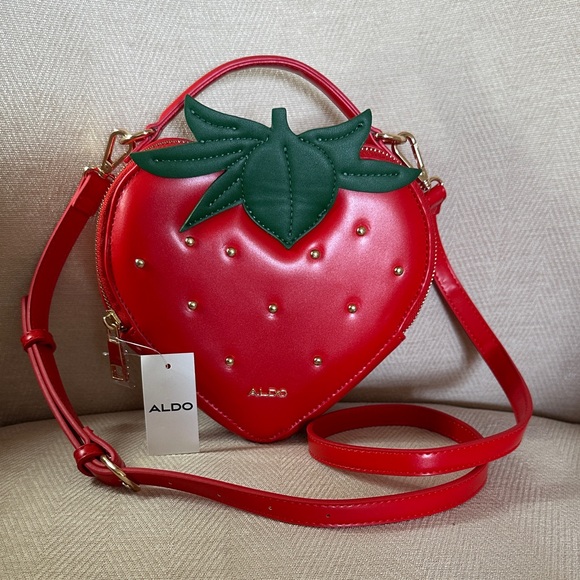 Aldo Handbags - ALDO Red and Green Strawberry Crossbody Bag